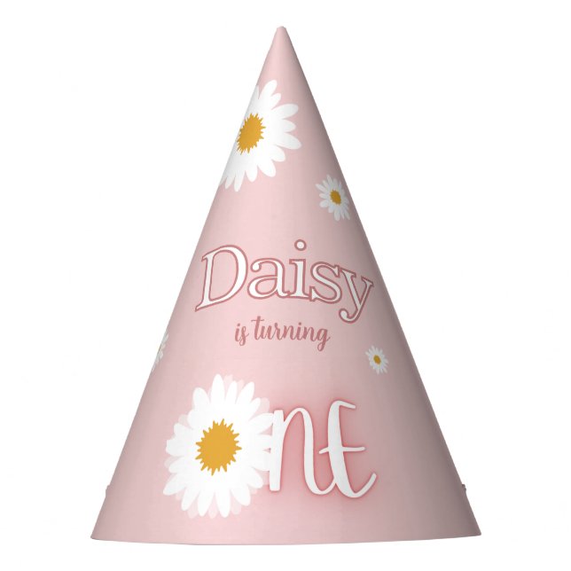 Daisy 1. Geburtstag Partyhütchen (Vorderseite)