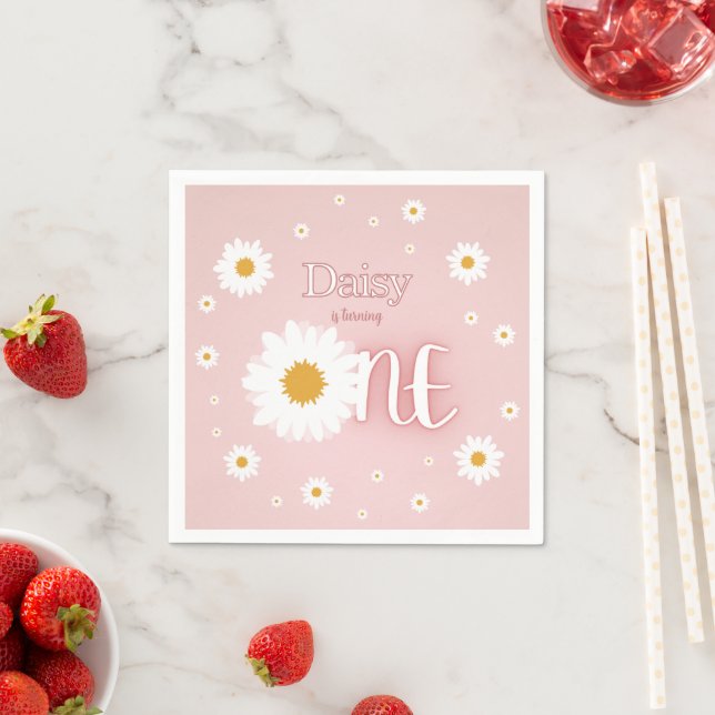Daisy 1. Geburtstag Serviette (Beispiel)