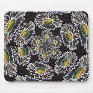 Daisy 1, Glow Kaleidoscope, Mousepad
