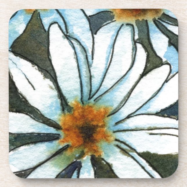"Daisy #1" Set "Floral Untersetzer" Getränkeuntersetzer (Vorderseite)
