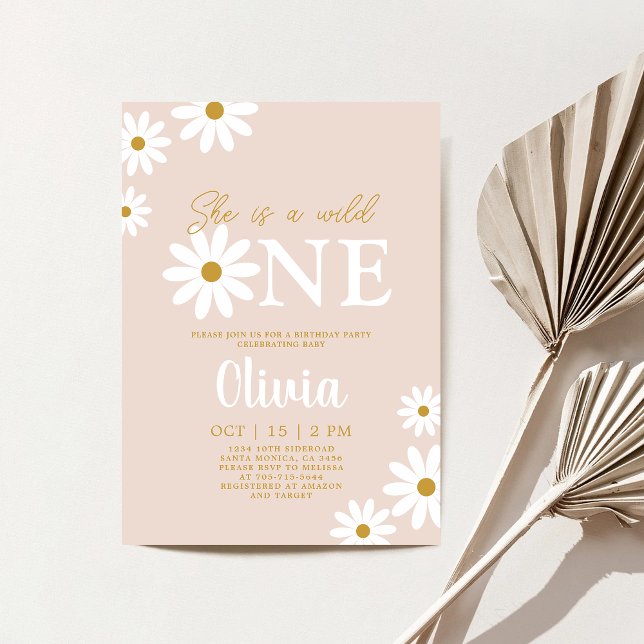 Daisy 1er anniversaire Invitation (Créateur téléchargé)