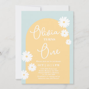 Daisy 1er Anniversaire Invitation fille