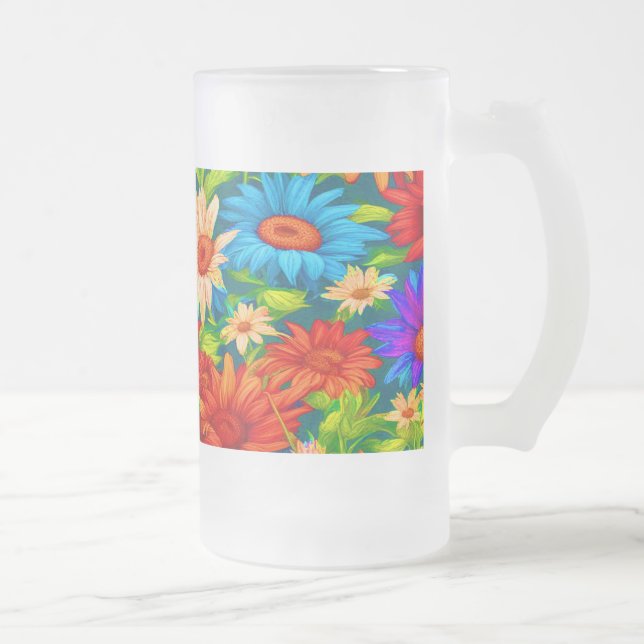 Daisy Abstrakt #5 - Mattglas Bierglas (Rechts)