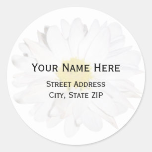 Daisy Address Label Runder Aufkleber