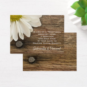 Daisy and Barn Wood Country Wedding Wohltätigkeit 