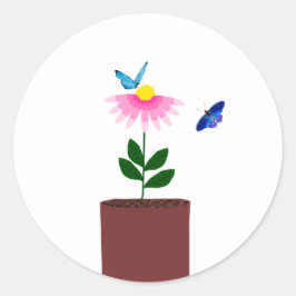Daisy and Butterflies Umschlag Aufkleber