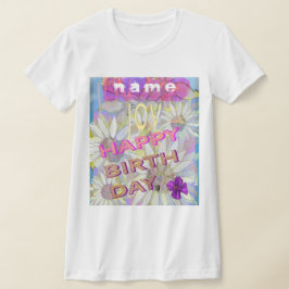 Daisy and Daffodils: Personalisieren Sie den Gebur T-Shirt