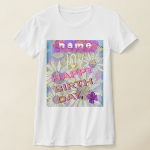 Daisy and Daffodils: Personalisieren Sie den Gebur T-Shirt