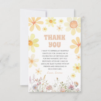 Daisy Anniversaire Carte de remerciements