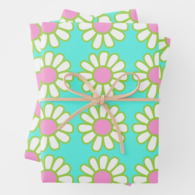 Daisy Aquamarin Geschenkpapier Set (Beispiel)