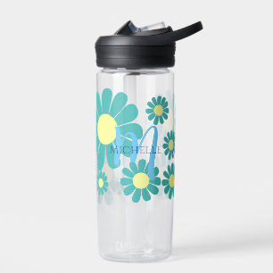 Daisy Aquamarin Monogram Trinkflasche