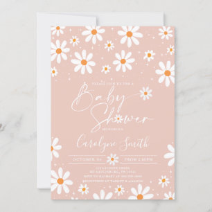 Daisy Aquarelle Floral Baby shower invitation