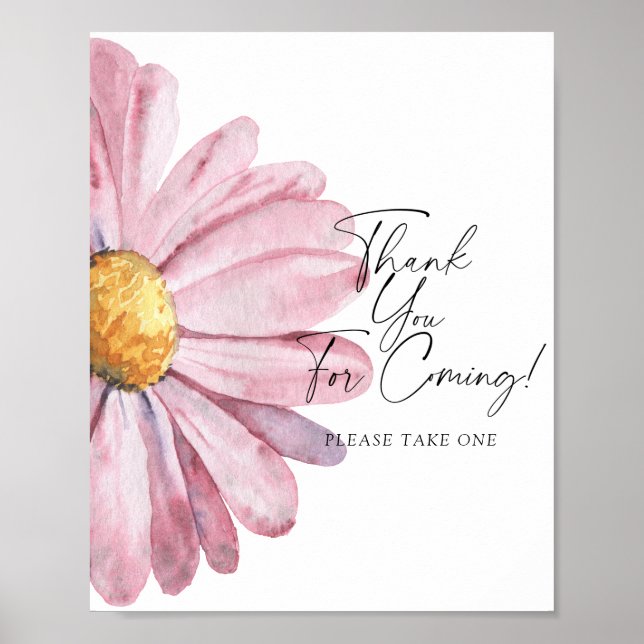 Daisy aquarelle - Merci pour la prochaine affiche (Devant)