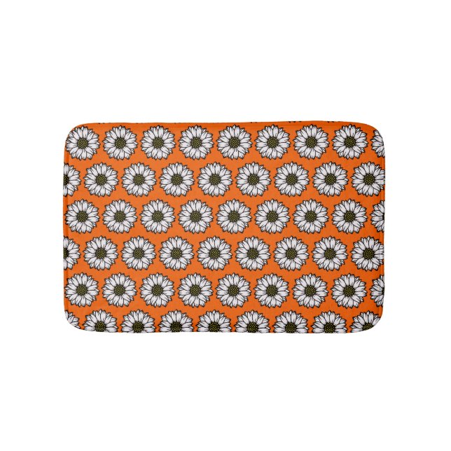 "Daisy" Art Pattern Bath Mat Badematte (Vorderseite)