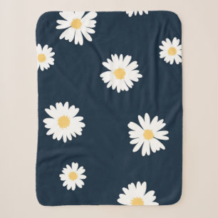 Daisy auf blauem Muster Sherpadecke