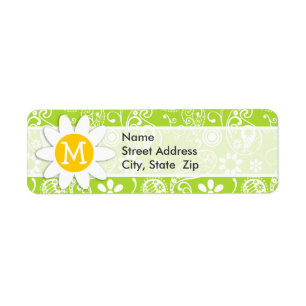 Daisy auf Citron Green Paisley, floral