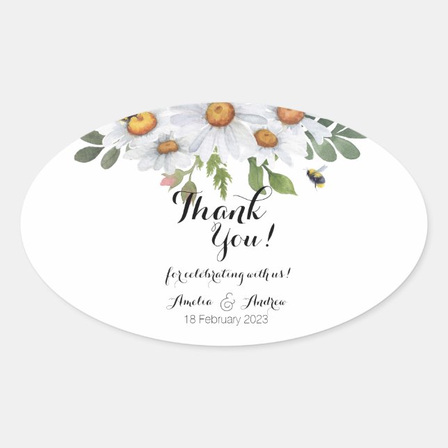 Daisy - Aufkleber länglich (Vorderseite)