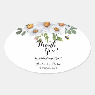 Daisy - autocollants oblongs