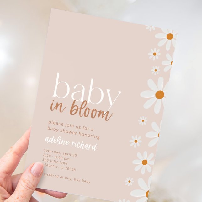 Daisy Baby in Bloom Baby Shower Einladung (Von Creator hochgeladen)