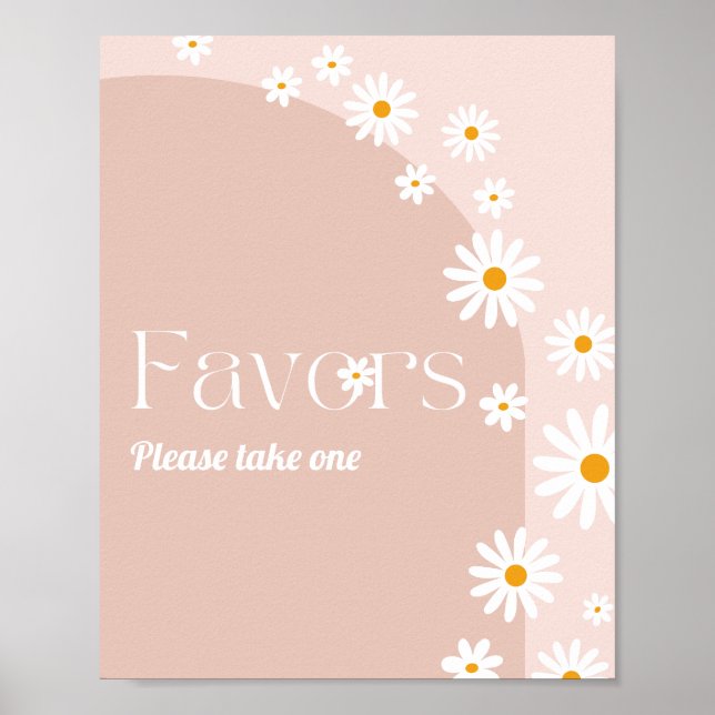 Daisy Baby in bloom Boho Girl Baby Shower bevorzug Poster (Vorne)