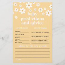 Daisy Baby Shower Advisor für die Elternkarte