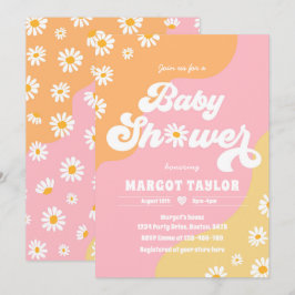 Daisy Baby Shower Boho Hippy Vibes Baby Shower Einladung