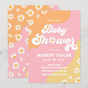 Daisy Baby Shower Boho Hippy Vibes Baby Shower Einladung
