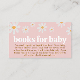 Daisy Baby Shower Books für Baby Visitenkarte