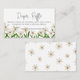 Daisy Baby Shower Diaper Raffle Ticket Begleitkarte