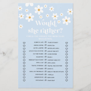 Daisy Baby Shower würde sie eher Game Flyer