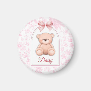 Daisy Benutzerdefiniertes rosa Teddy-Bär-Kinderz Magnet