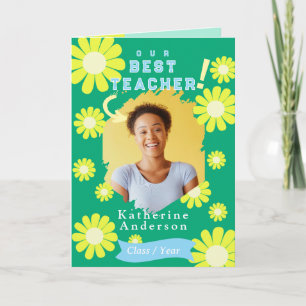 Daisy Bestes Lehrer Foto Grün Karte
