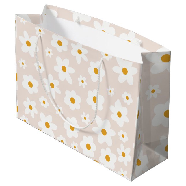 Daisy Birthday Bag Große Geschenktüte (Rückseite Schrägansicht)