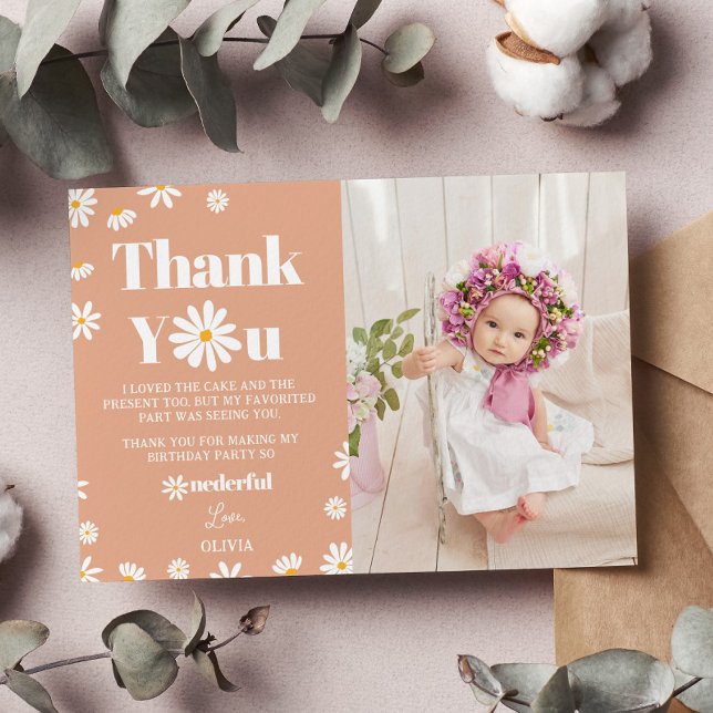 Daisy Birthday Foto Vielen Dank Dankeskarte (Von Creator hochgeladen)