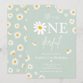 Daisy Birthday Party Bohmian Little Miss Onederful Einladung