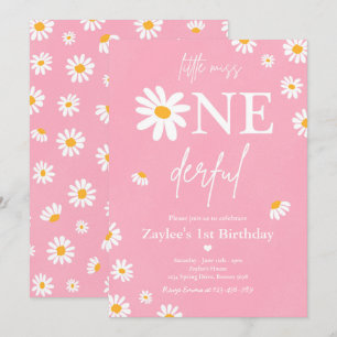 Daisy Birthday Party Bohmian Little Miss Onederful Einladung