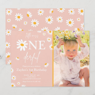 Daisy Birthday Party Bohmian Little Miss Onederful Einladung