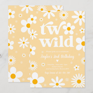 Daisy Birthday Party Boho Two Wild 2. Geburtstag Einladung
