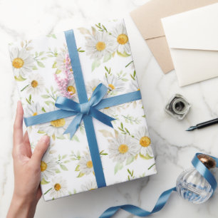 Daisy Birthday Shower Wedding Party Floral Geschenkpapier