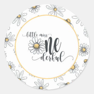 Daisy Birthday Sticker - Kleine Miss ONEderful - W