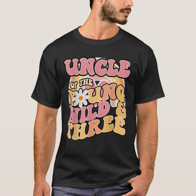 Daisy Birthday Uncle Young Wild 3 Boho 3rd Matchin T-Shirt (Vorderseite)