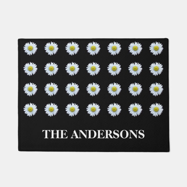 Daisy Black Fußmatte (Vorderseite)