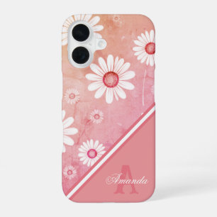 Daisy Blooms: Minimalistisches Blumenmuster iPhone 16 Hülle