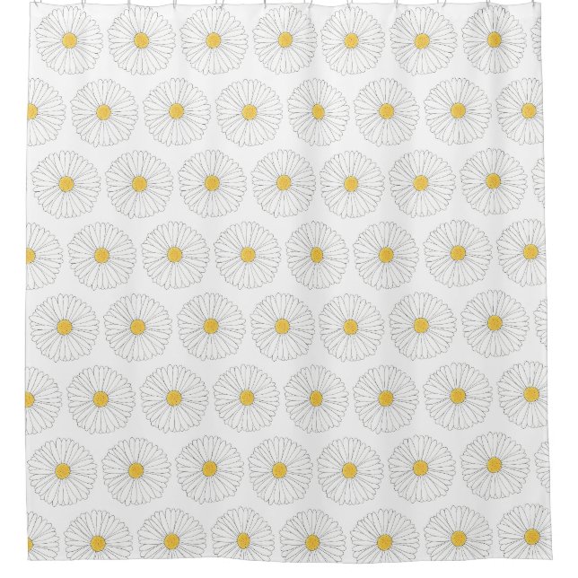 Daisy Blossom Blume Daisies Garden Party Floral Duschvorhang (Vorderseite)
