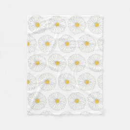 Daisy Blossom Blume Daisies Garden Party Floral Fleecedecke