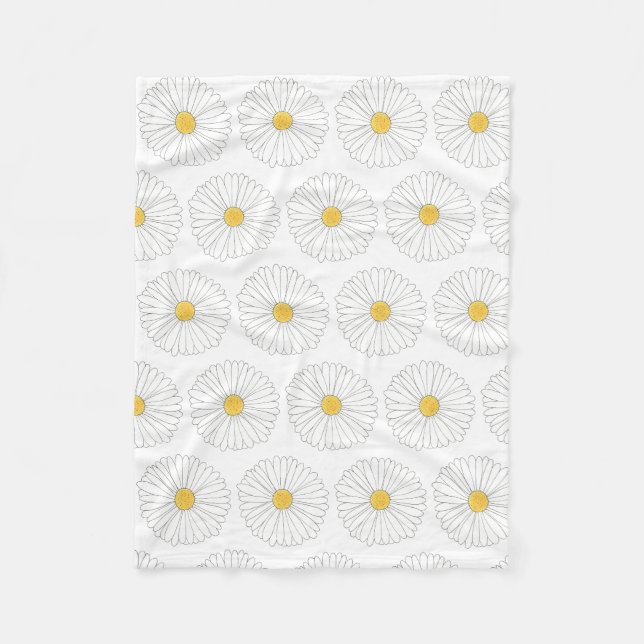 Daisy Blossom Blume Daisies Garden Party Floral Fleecedecke (Vorderseite)