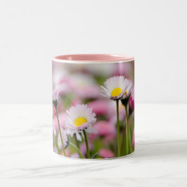 Daisy Blossoms Elegante romantische Hochzeitsfeier Zweifarbige Tasse
