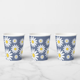 Daisy Blue Backgroud Pappbecher