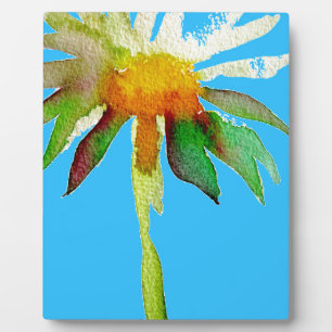 Daisy Blue Modern Art Blume Fotoplatte