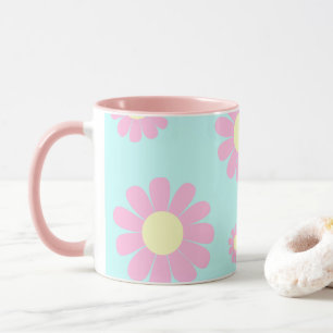 Daisy Blue Pink Tasse